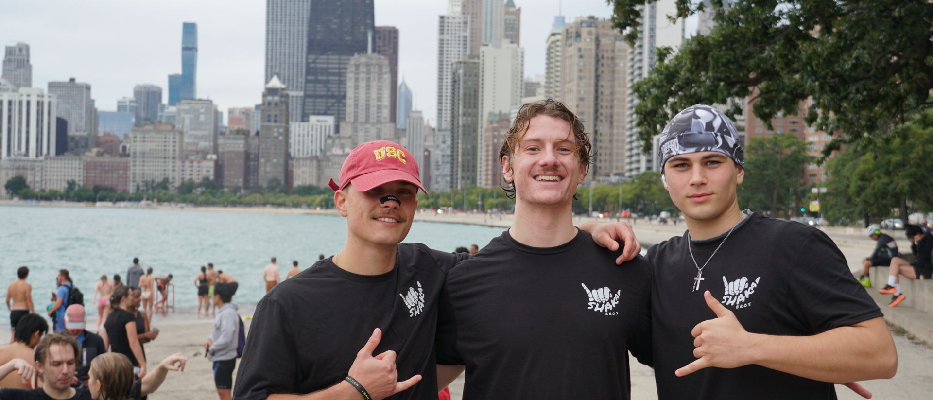 Alex, Matthew and Nick on the Chicago lakefront